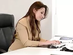 줄리 '내 상사는 나쁜 ' 지배 &amp; analfucking 나일론