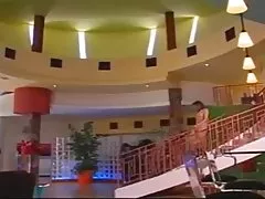 Saskia 스틸캐니언 골프클럽에 계단이 있습니다.