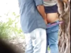 성적인 연인에 사로잡혀서 가사에서 숨겨진 카메라에 있는 공공 공원