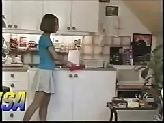 북유럽 Lisa Threesome 에 kitchen