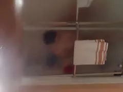 하지 양 녀 아직도 문을 열어 나뭇잎 균열