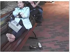 솔직한 성숙한 아시아 나일론 피