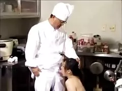 중국 레스토랑에서는 뜨거운 섹시한중년여성 waitress Fucks