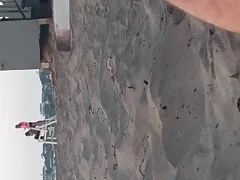 정액 해변에 깜박임