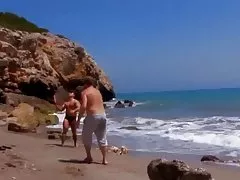 누드 비치-성숙한 빨간 머리 dp 삼 인조 cim 얼굴 프랑스어