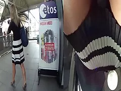 비즈니스 여자 upskirted