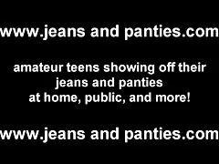 꽉 청바지에 괴 롭 히 고 마른 아마추어 lanza