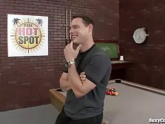 뜨거운 금발 mifl 스 트리 퍼 오디션이 가져옵니다 하드 코어!