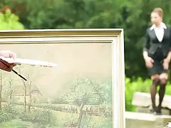 화가 그의 모델 정액 묻은 거 같아요