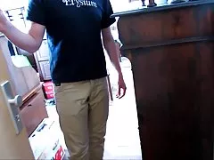 발코니 creampie에 perfekt 독일 아마추어 금발 섹스