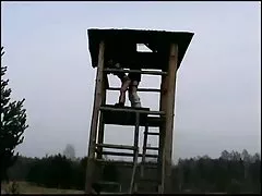 리투아니아 틴 자연에서 2 개의 소년용의 재미있는 영상