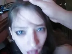 금발의 아마추어 스왈로우스 틴시