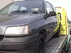 프랑스 성숙한 망에 의해 트럭 드라이버