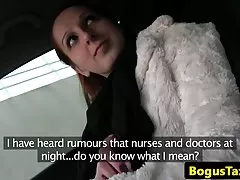 eurobabe 뒷좌석에 엿을 뽑아