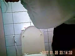 숨겨진 카메라에 태국 사무실 화장실 2 개