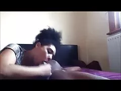 Hot ebony 틴-으로 입으로 완벽한