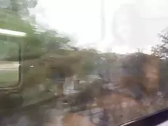 기차에 아주 섹시 한 십 대 살