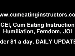 만약 당신이 정액도 먹어야 cei