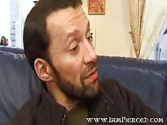 Pierced 프랑스에서 성숙한 스타킹 승마 시기