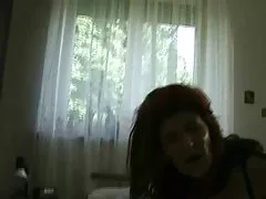 Redhead 성숙에 stilettos 에게 큰 얼굴에서 hubby 습니다.