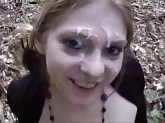 야외 BJ 과 우등에 얼굴을과 작은 가슴