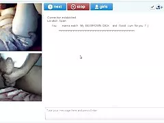 chatrandom: 스페인어 milf 얻을 내 정액 동안 문 지르고 여자