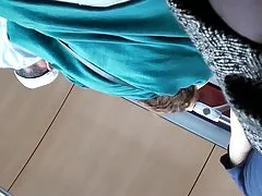 이 어 맞추어진 스타킹 upskirt