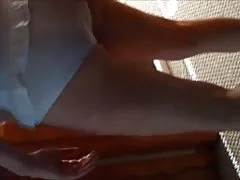 백색 나일론 팬티,싸 crotch 내